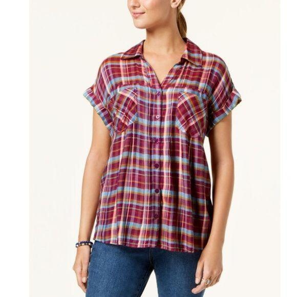 Tops - STYLE & CO Plaid Button Down Shirt